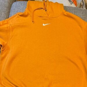 Orange size small hoodie.